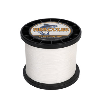 HERCULES 1500M 1640Yds White 10lb-250lb PE Braid Fishing Line 12 Strands HERCULES